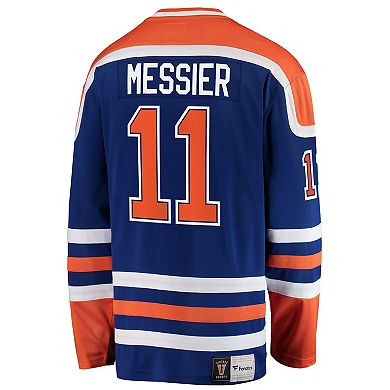 Men's Fanatics Branded Mark Messier Blue Edmonton Oilers Premier Breakaway Retired Player Jersey