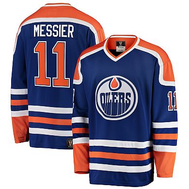 Men's Fanatics Branded Mark Messier Blue Edmonton Oilers Premier Breakaway Retired Player Jersey