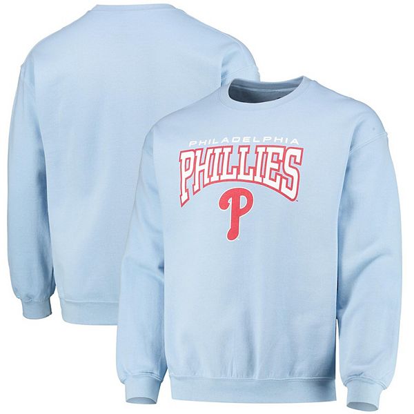 Men's Stitches Light Blue Philadelphia Phillies Team Pullover Sweatshirt