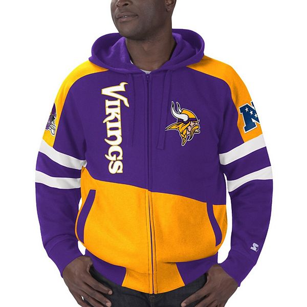 Men's Starter Purple Minnesota Vikings Extreme Full-Zip Hoodie Jacket