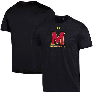 Men's Under Armour Black Maryland Terrapins School Logo Performance Cotton T-Shirt