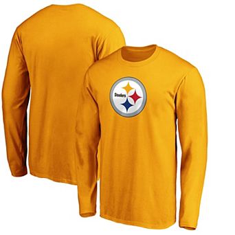 Men's Fanatics Gold Pittsburgh Steelers Primary Logo Long Sleeve T-Shirt