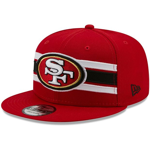 Lids San Francisco 49ers New Era Jersey Stripe 9FIFTY Snapback Hat -  White/Scarlet