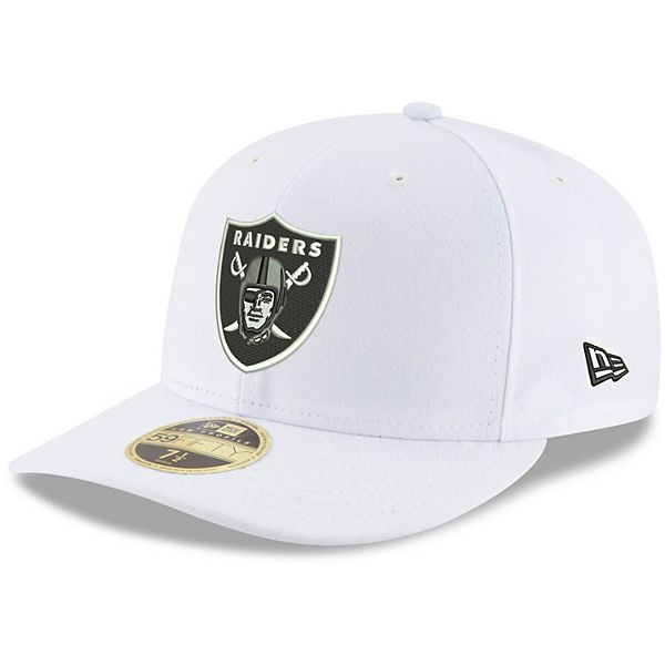 Men's New Era Black Las Vegas Raiders Omaha Script Low Profile 59FIFTY Fitted Hat