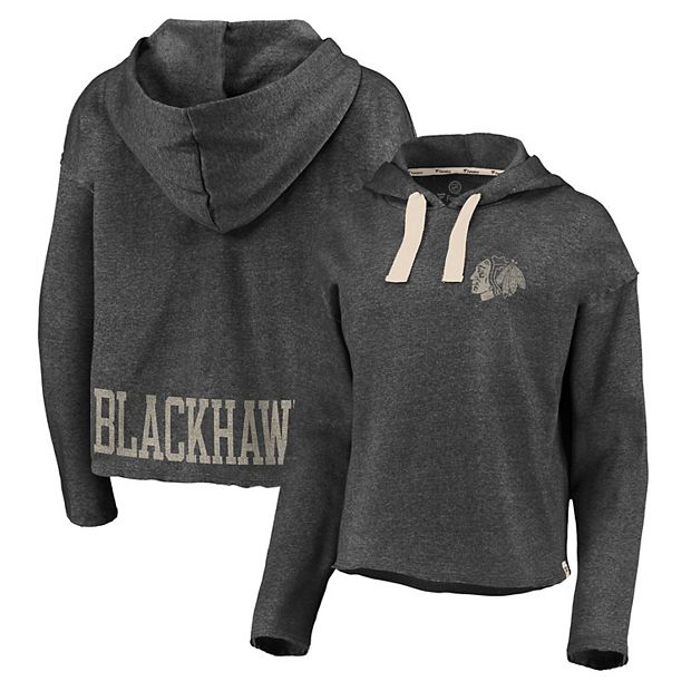 Women's Gray Chicago Blackhawks Pullover Hoodie 