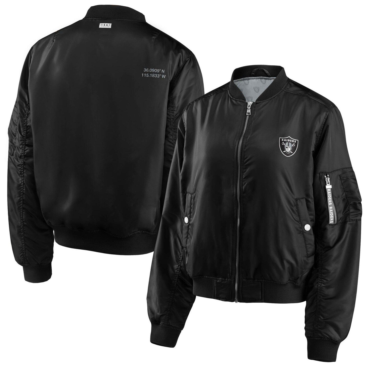 womens raiders bomber jacket