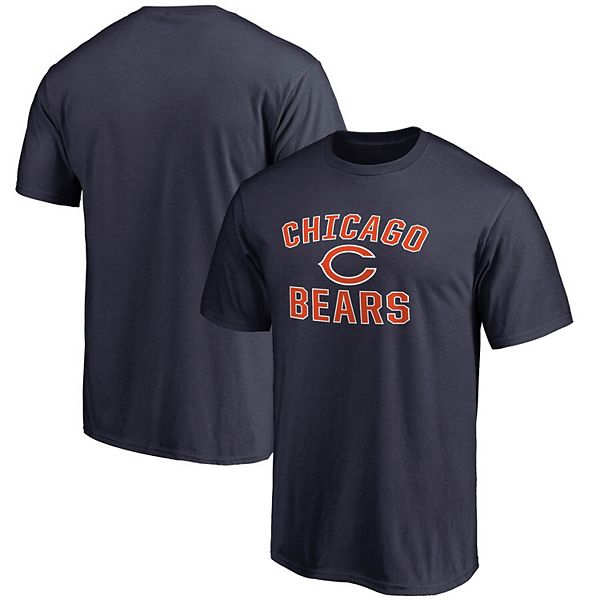 Women's Fanatics Branded Navy Chicago Bears Victory Arch Team V-Neck T-Shirt Size: Small