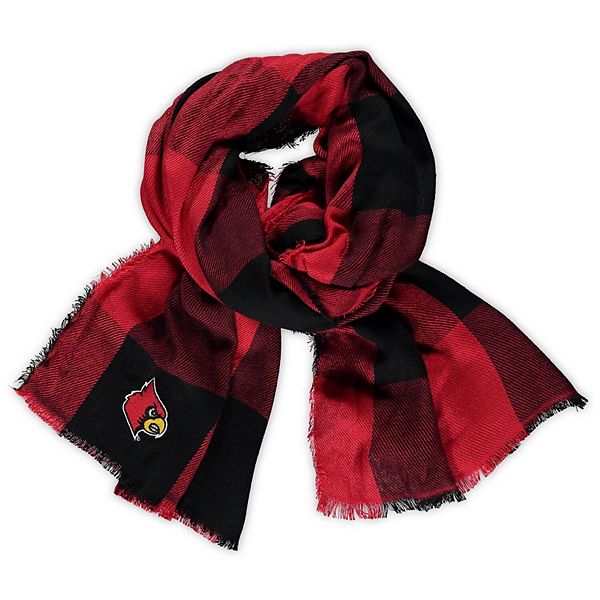 Women's ZooZatz Louisville Cardinals Plaid Blanket Scarf