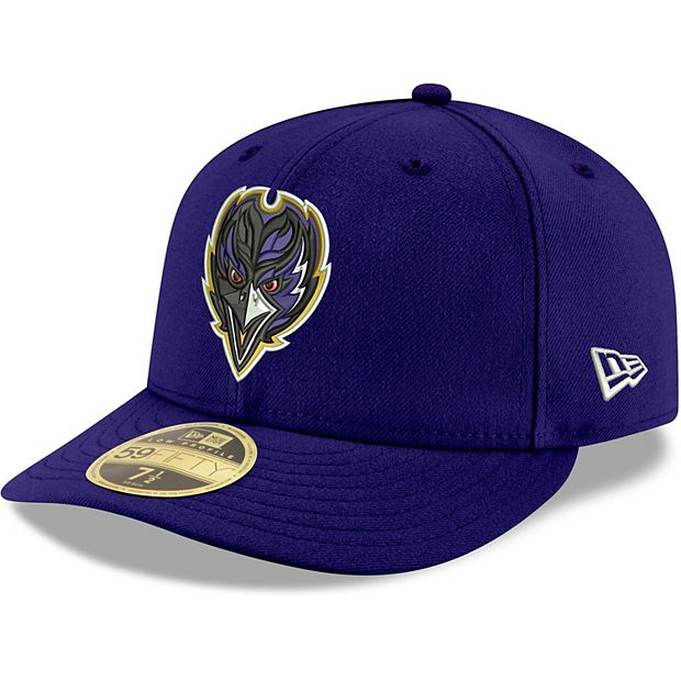 Men's New Era White Baltimore Ravens Omaha Low Profile 59FIFTY Fitted Hat