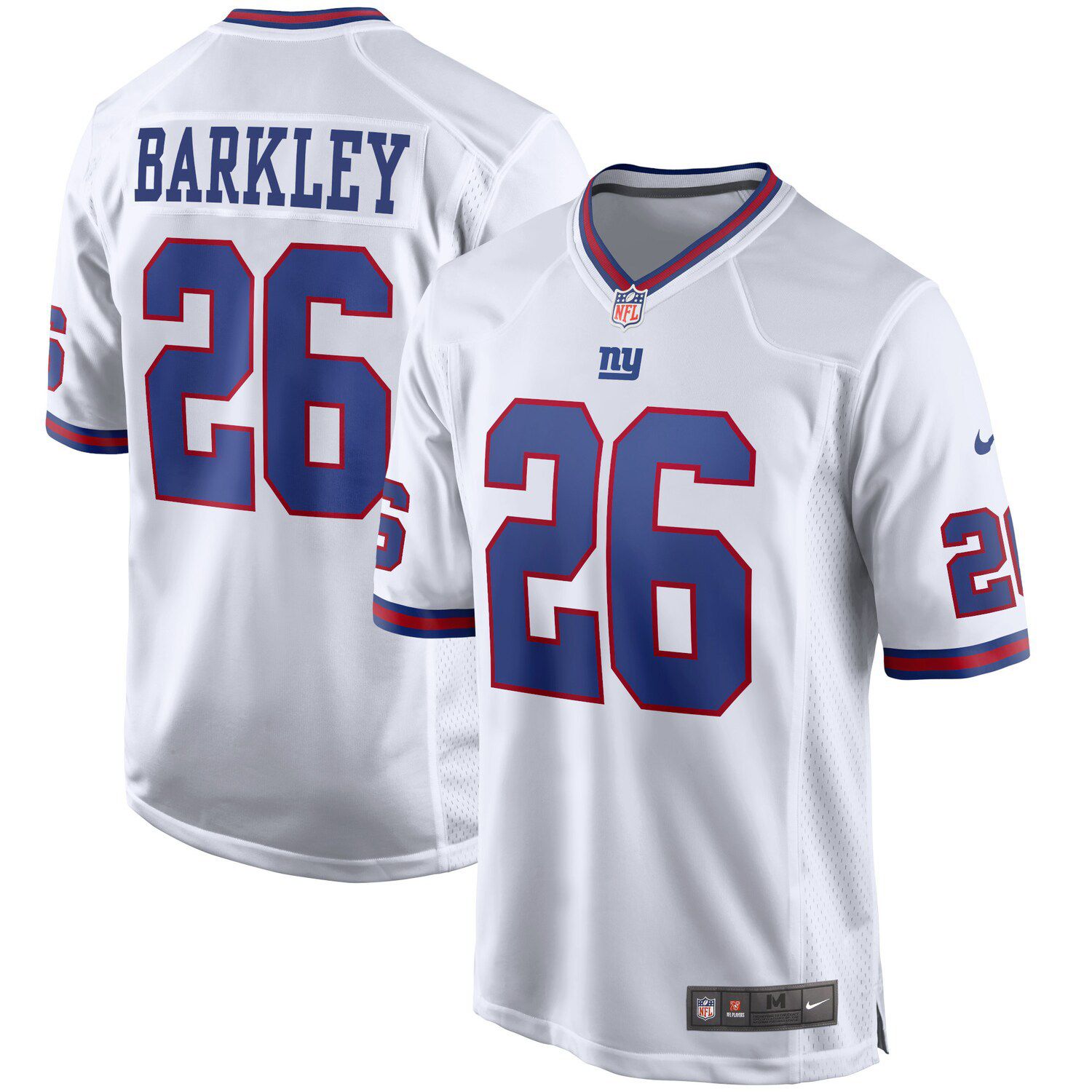 Dick's Sporting Goods Nike Boys' New York Giants Saquon Barkley #26 White  Game Jersey