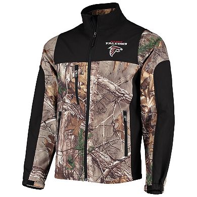 Men's Dunbrooke Realtree Camo/Black Atlanta Falcons Circle Hunter Softshell Full-Zip Jacket