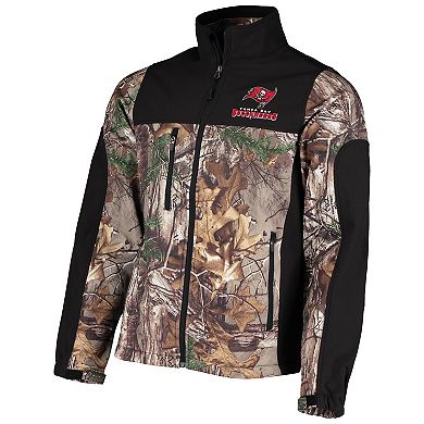 Men's Dunbrooke Realtree Camo/Black Tampa Bay Buccaneers Circle Hunter Softshell Full-Zip Jacket