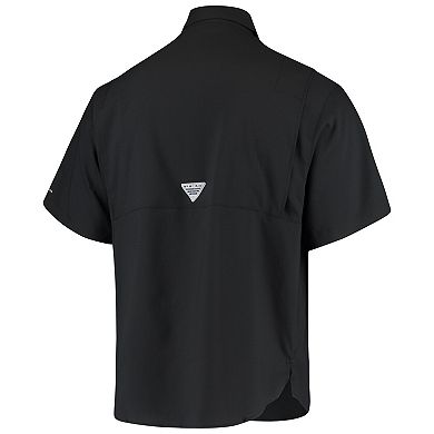 Men's Columbia Black Ohio State Buckeyes Tamiami Omni-Shade Button-Down Shirt
