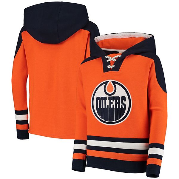 8630 Edmonton Oilers CCM Pullover Sweater Hood Hoodie - Hockey