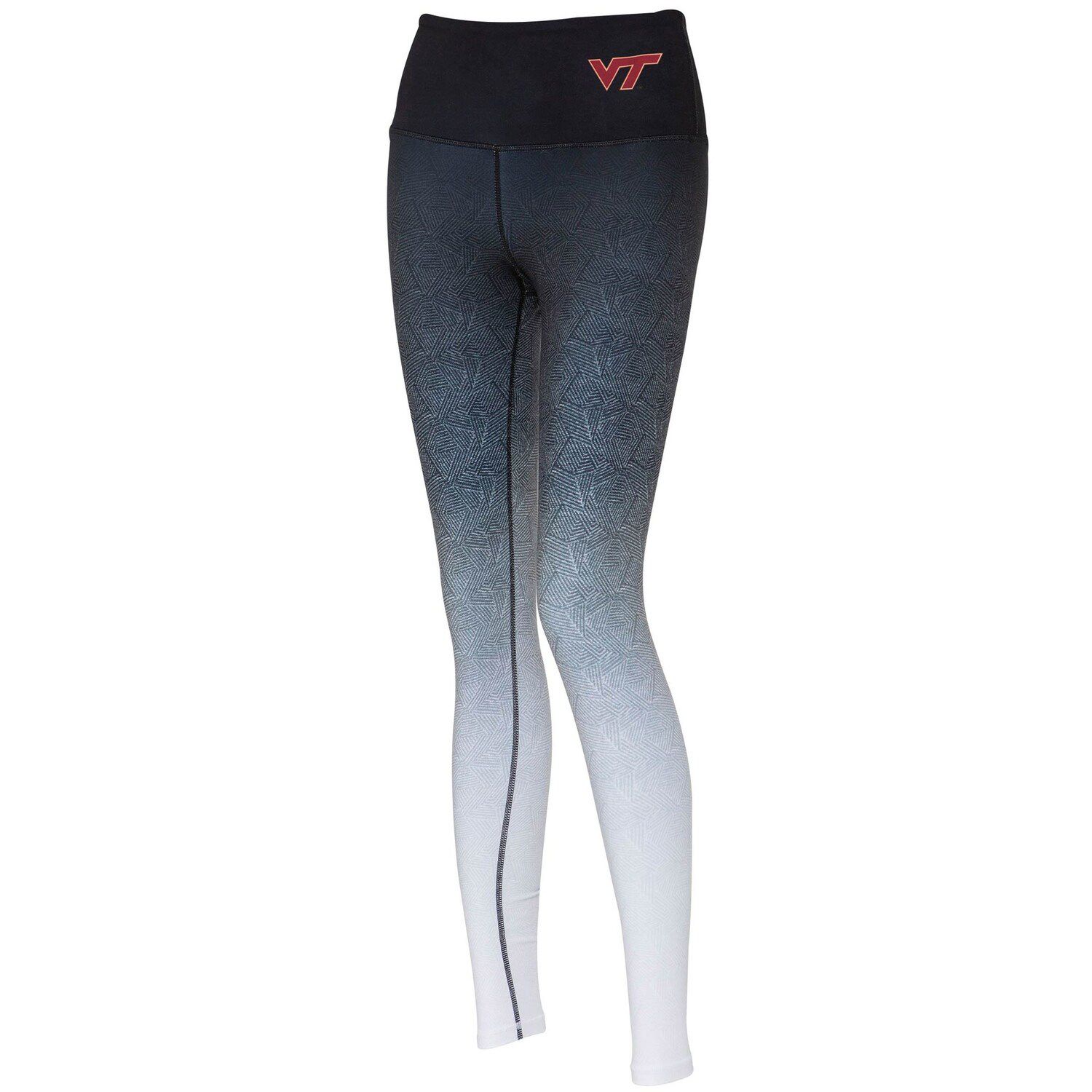 Image for Unbranded Women's ZooZatz Black/White Virginia Tech Hokies Geometric Print Ombre Leggings at Kohl's.