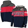 Men's Starter Heathered Gray/Red New England Patriots Extreme Fireballer Pullover Hoodie