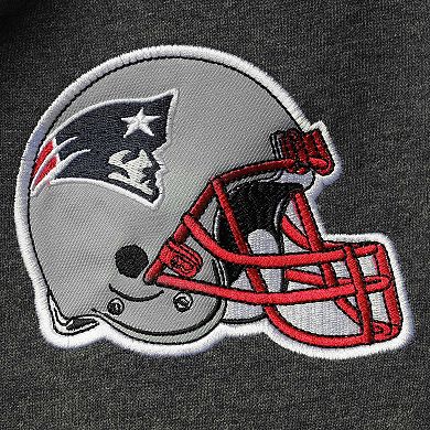 Men's Starter Heathered Gray/Red New England Patriots Extreme Fireballer Pullover Hoodie