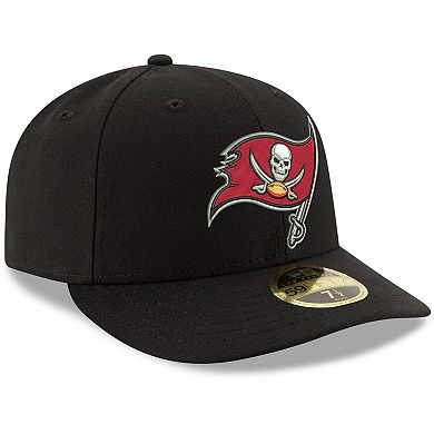 Men's New Era Black Tampa Bay Buccaneers Omaha Low Profile 59FIFTY Fitted Team Hat