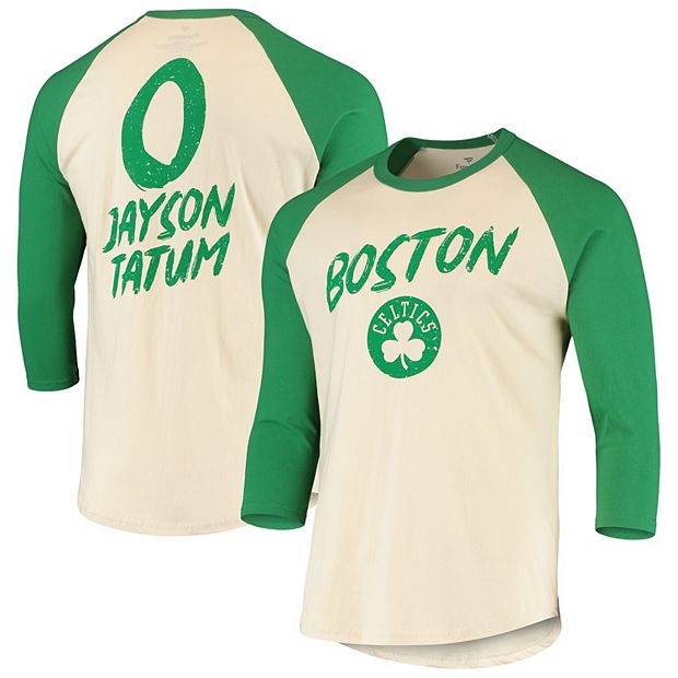 Men's Fanatics Branded Jayson Tatum Cream/Green Boston Celtics