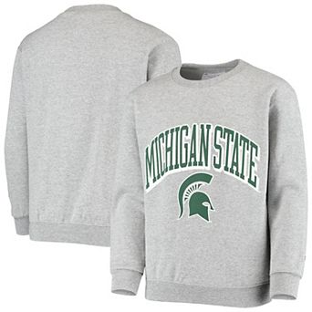 Youth Champion Heathered Gray Michigan State Spartans Powerblend Fleece Sweatshirt