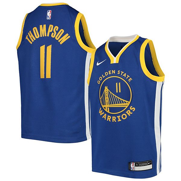 Nike Men's Golden State Warriors Klay Thompson #11 Blue Dri-Fit Swingman Jersey, Medium