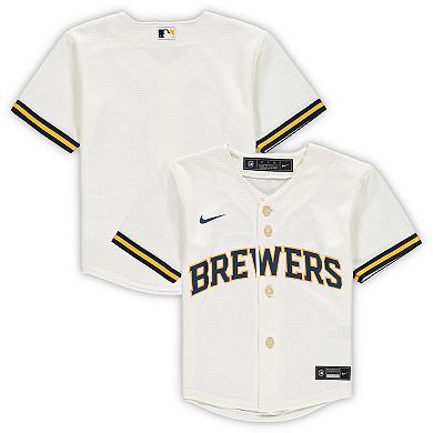 Toddler Nike Cream Milwaukee Brewers Official Team Jersey