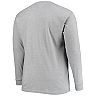 Men's Fanatics Branded Heathered Gray Green Bay Packers Big & Tall Practice Long Sleeve T-Shirt