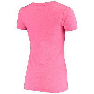 Women's Soft as a Grape Pink San Francisco Giants Spring Training Circle Ribbon V-Neck Tri-Blend T-Shirt