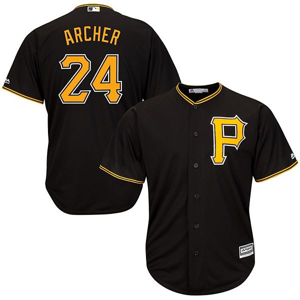 Men's Pittsburgh Pirates Chris Archer Majestic White Official Cool Base  Jersey