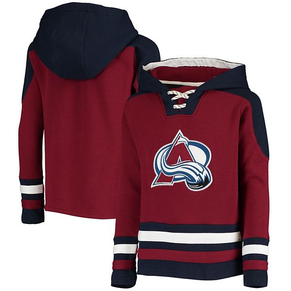 Outerstuff Youth Burgundy Colorado Avalanche Home Ice Advantage Pullover Hoodie Size: Medium