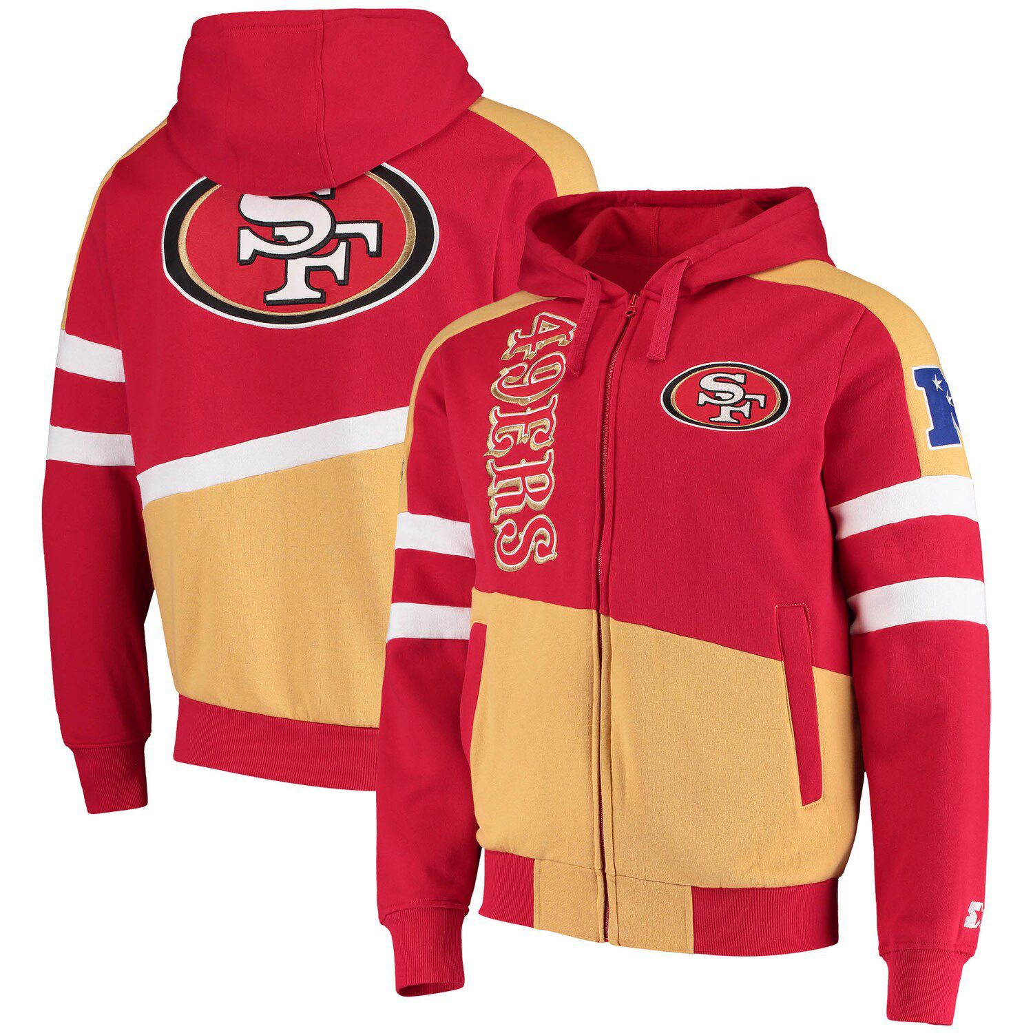 49ers full zip hoodie