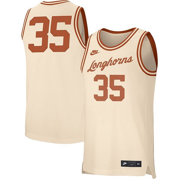 Custom College Basketball Jerseys Texas Longhorns Jersey Name and Number Champs Logo White