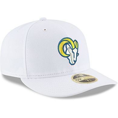 Men's New Era White Los Angeles Rams Alternate Logo Omaha Low Profile 59FIFTY Fitted Hat