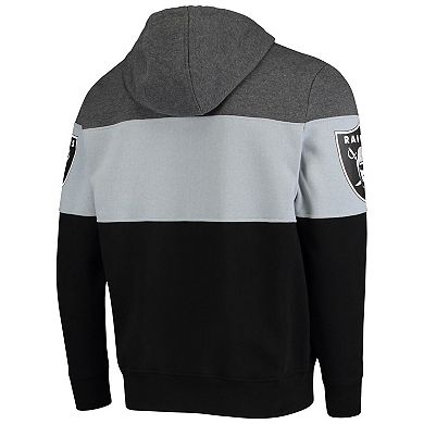 Men's Starter Heathered Gray/Silver Las Vegas Raiders Extreme Fireballer Pullover Hoodie