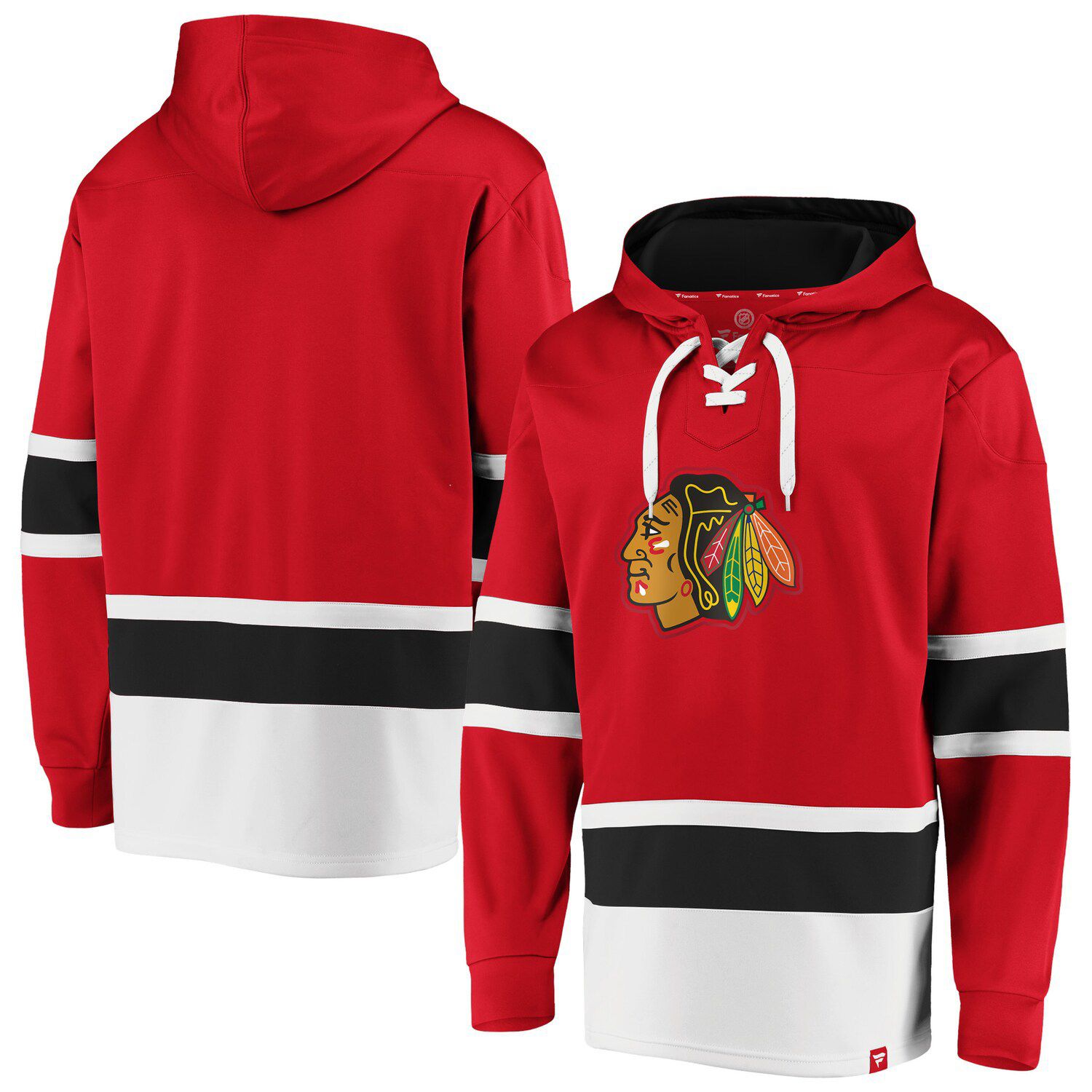 blackhawks lace up hoodie