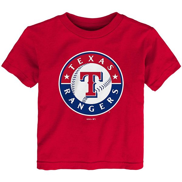 Toddler Red Texas Rangers Primary Team Logo T Shirt