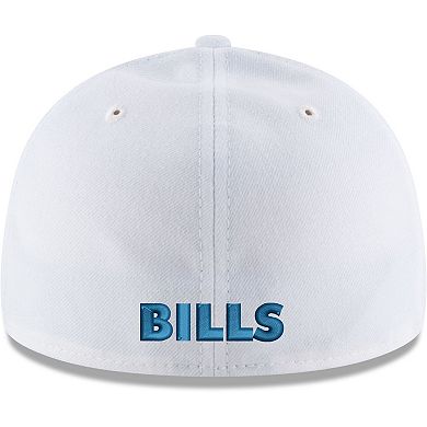 Men's New Era White Buffalo Bills Historic Logo Omaha Low Profile 59FIFTY Fitted Hat