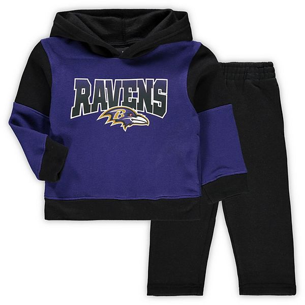 Outerstuff Youth Purple Baltimore Ravens Team Logo Pullover Hoodie