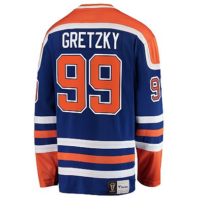 Men's Fanatics Branded Wayne Gretzky Blue Edmonton Oilers Premier Breakaway Retired Player Jersey