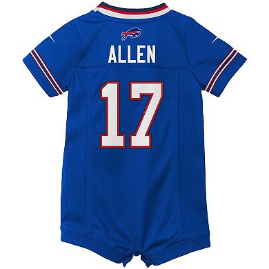 Newborn & Infant Nike Josh Allen Royal Buffalo Bills Romper Jersey