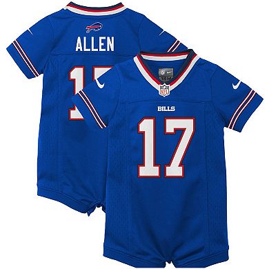 Newborn & Infant Nike Josh Allen Royal Buffalo Bills Romper Jersey