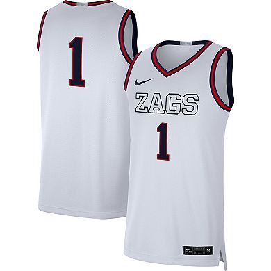 Men's Nike # White Gonzaga Bulldogs Limited Basketball Jersey
