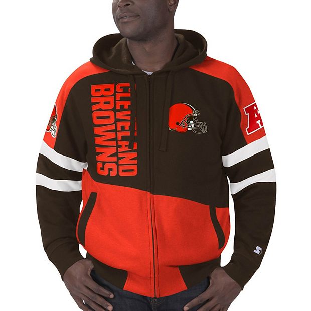 Starter Brown Cleveland Browns Extreme Full-Zip Hoodie Jacket