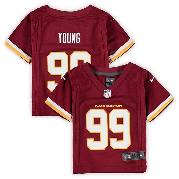 Men's Nike Chase Young White Washington Football Team Name & Number T-Shirt