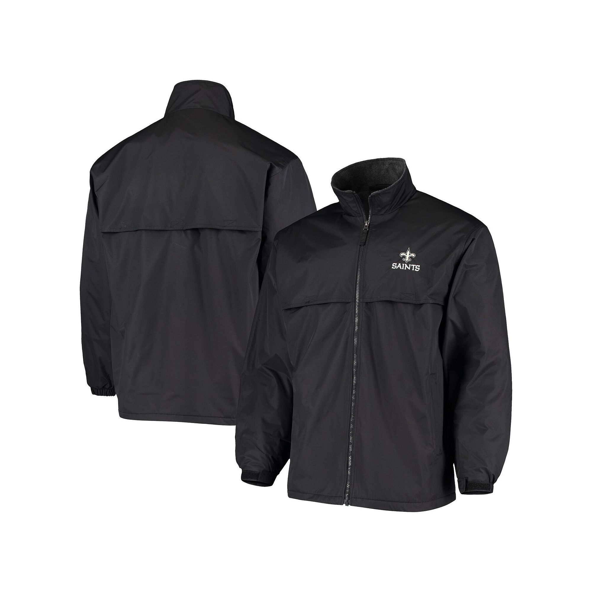 Mens Dunbrooke Black New Orleans Saints Triumph Fleece Full-Zip Jacket, Si