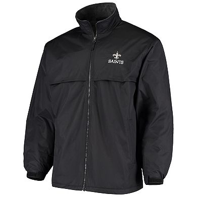 Men's Dunbrooke Black New Orleans Saints Triumph Fleece Full-Zip Jacket