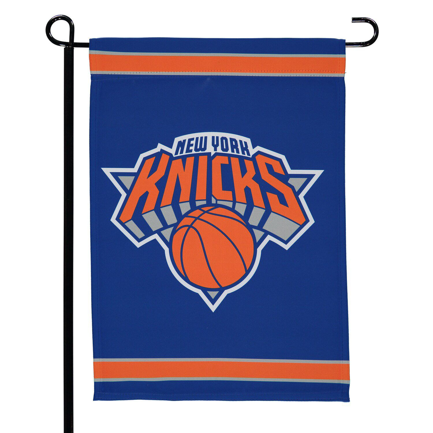 New York Knicks Double-Sided Garden Flag - NBA Officially Licensed, 12.5x18 Inch, Polyester, Fits Most Flag Stands
