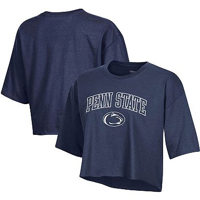 Women's Champion Navy Penn State Nittany Lions Cropped Boyfriend T-Shirt