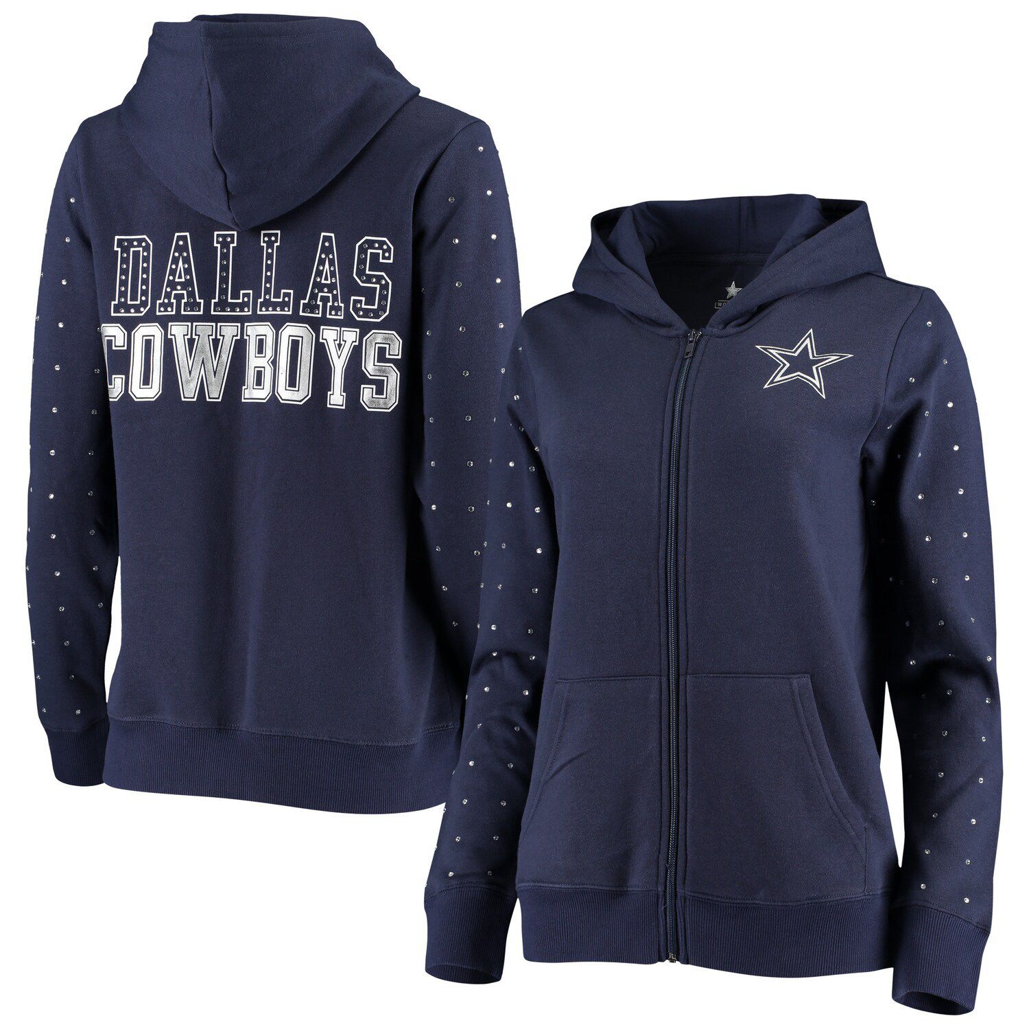women's dallas cowboys zip up hoodie