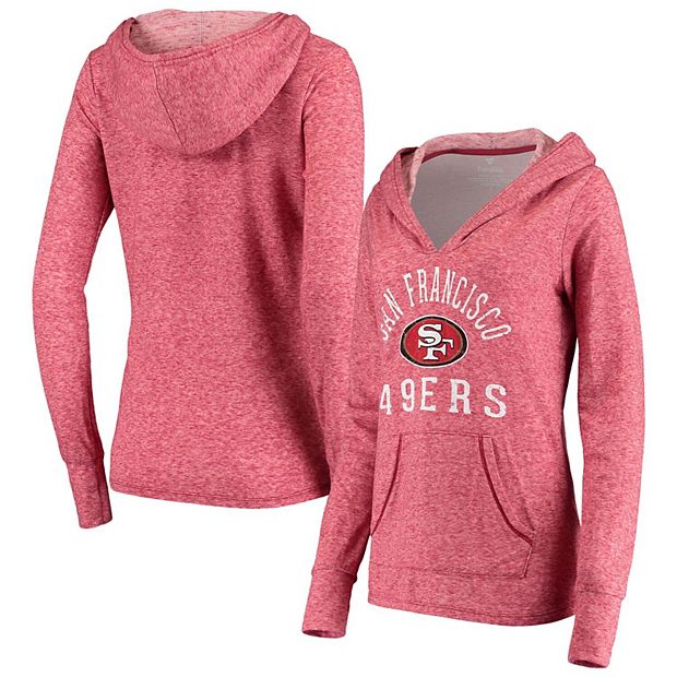 Women's Fanatics Branded Red San Francisco 49ers Doubleface Slub Pullover  Hoodie 